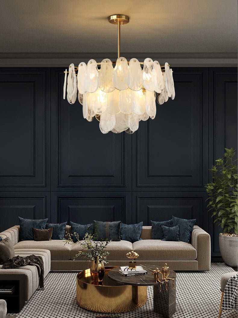 Dren Postmodern Luxury Round Cloud Glass Chandelier