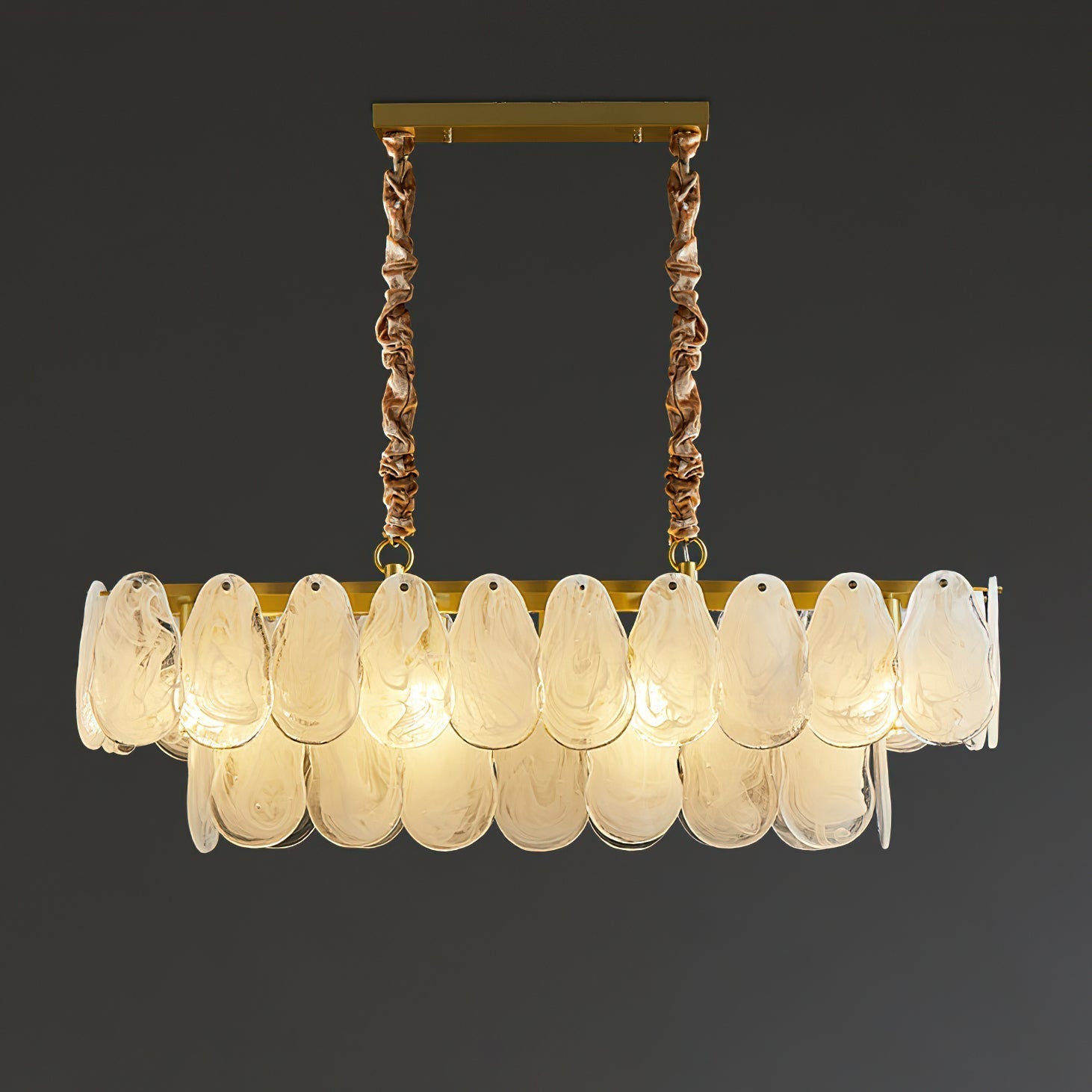 Dren Postmodern Luxury Round Cloud Glass Chandelier