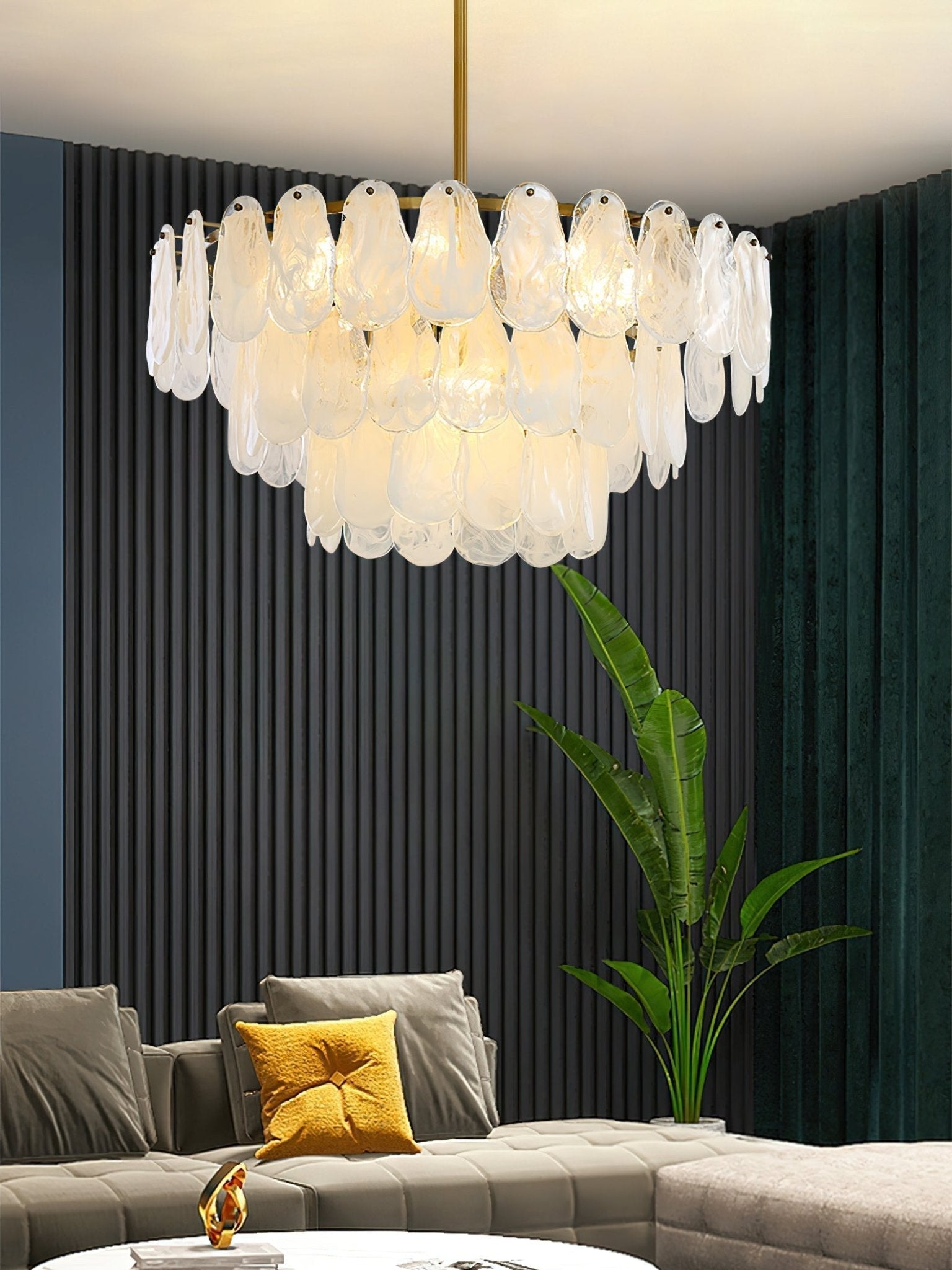 Dren Postmodern Luxury Round Cloud Glass Chandelier