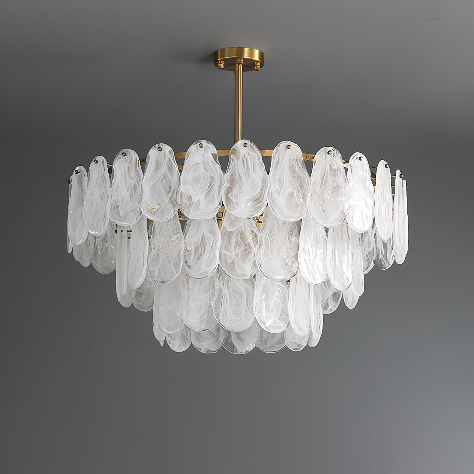Dren Postmodern Luxury Round Cloud Glass Chandelier