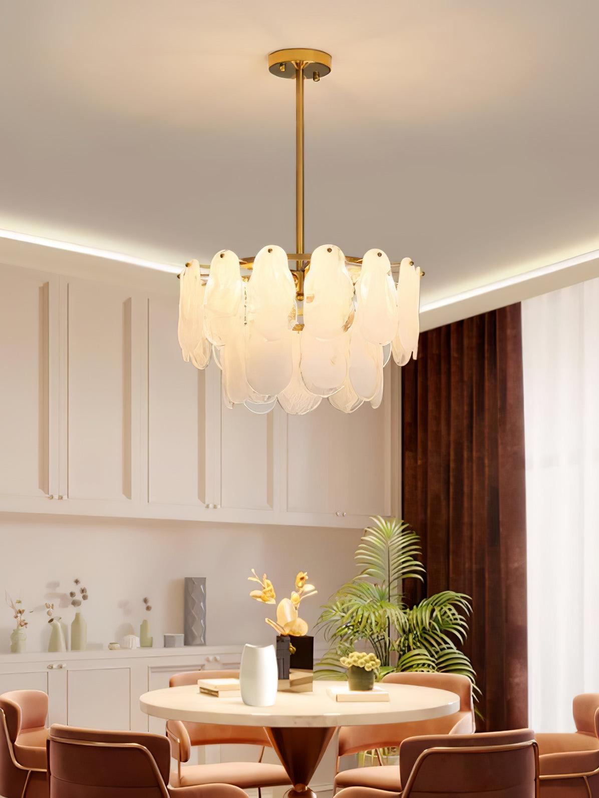 Dren Postmodern Luxury Round Cloud Glass Chandelier