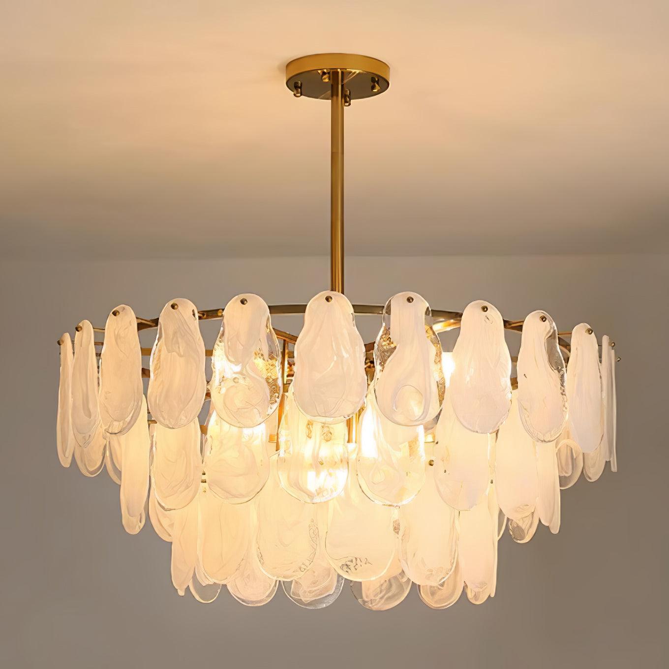 Dren Postmodern Luxury Round Cloud Glass Chandelier