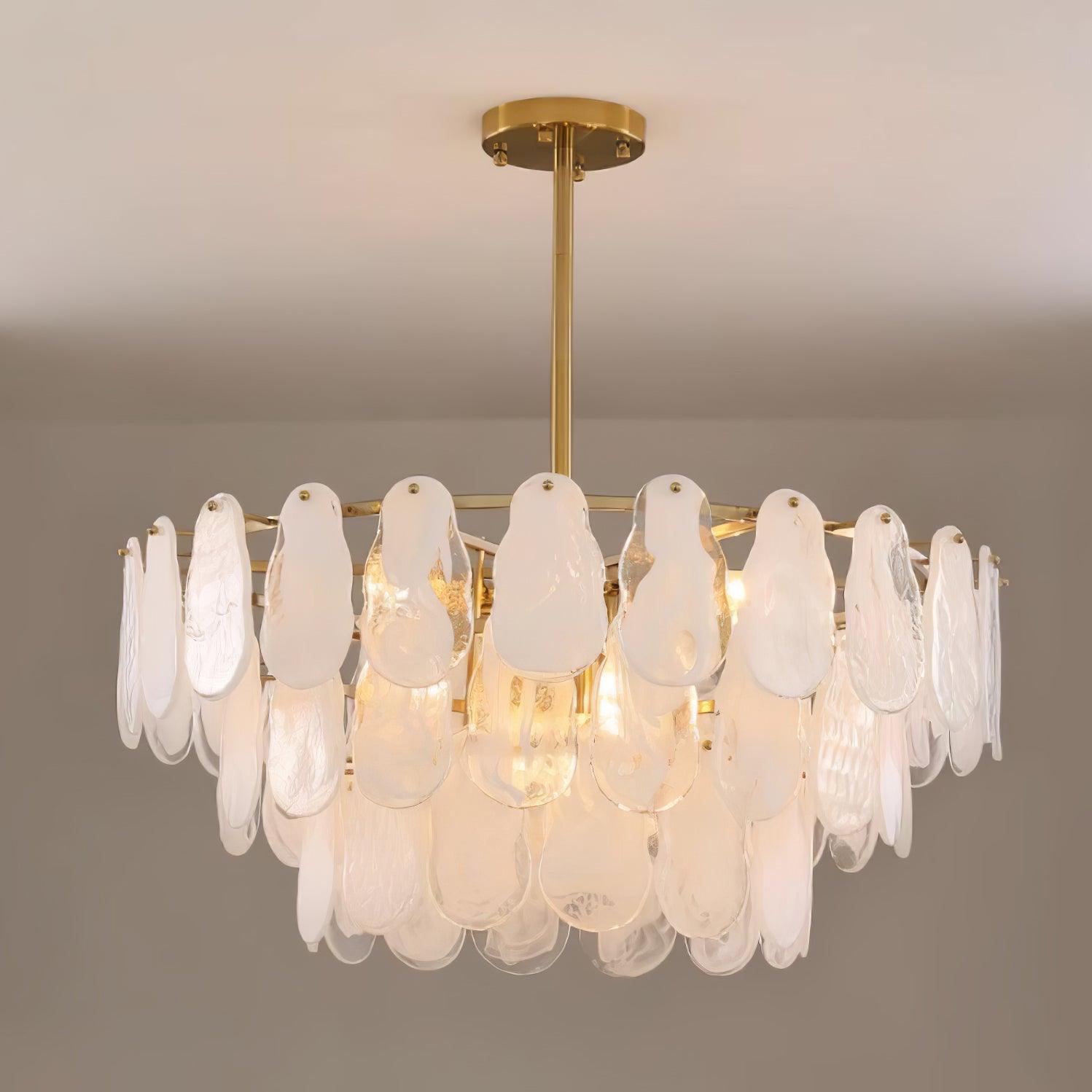 Dren Postmodern Luxury Round Cloud Glass Chandelier
