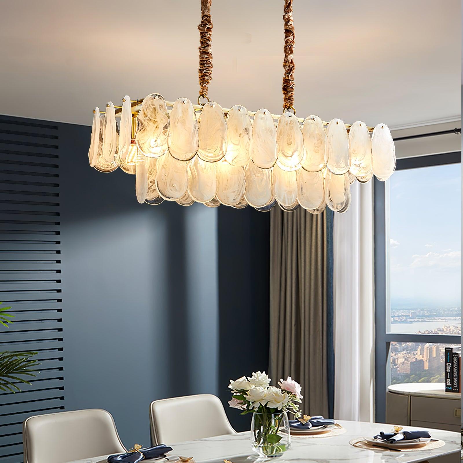 Dren Postmodern Luxury Round Cloud Glass Chandelier