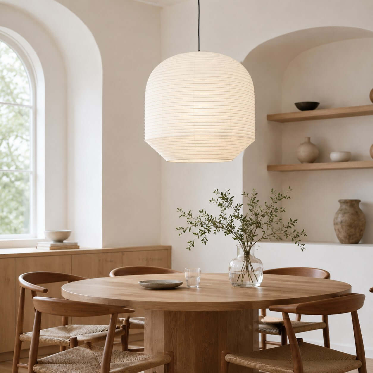 Rounded Paper Pendant Lamp