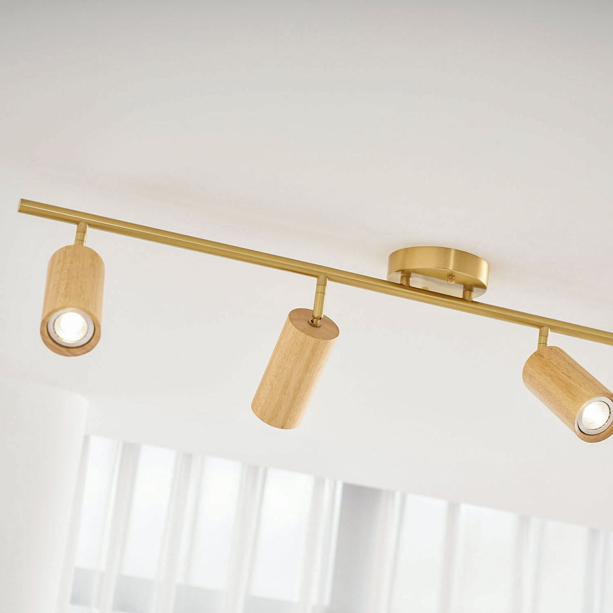 Caspwell Wood Flush Mount Ceiling Light