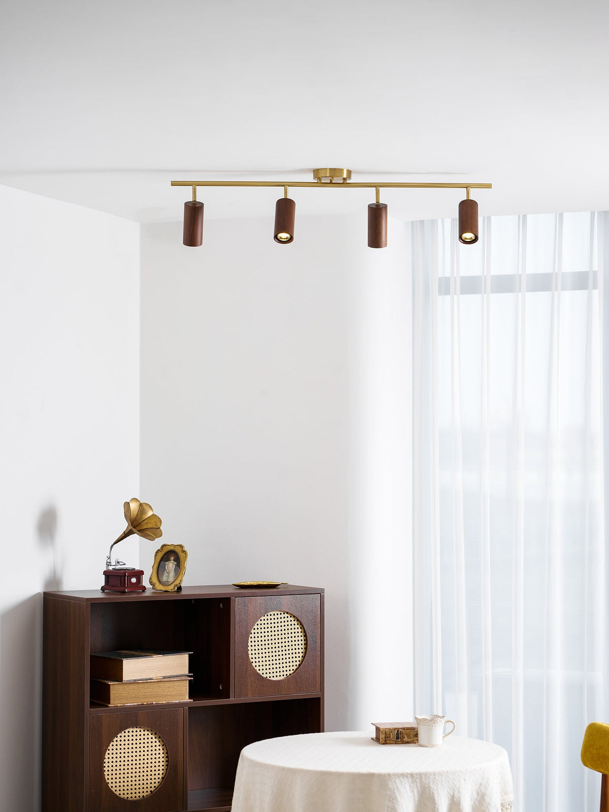 Caspwell Wood Flush Mount Ceiling Light
