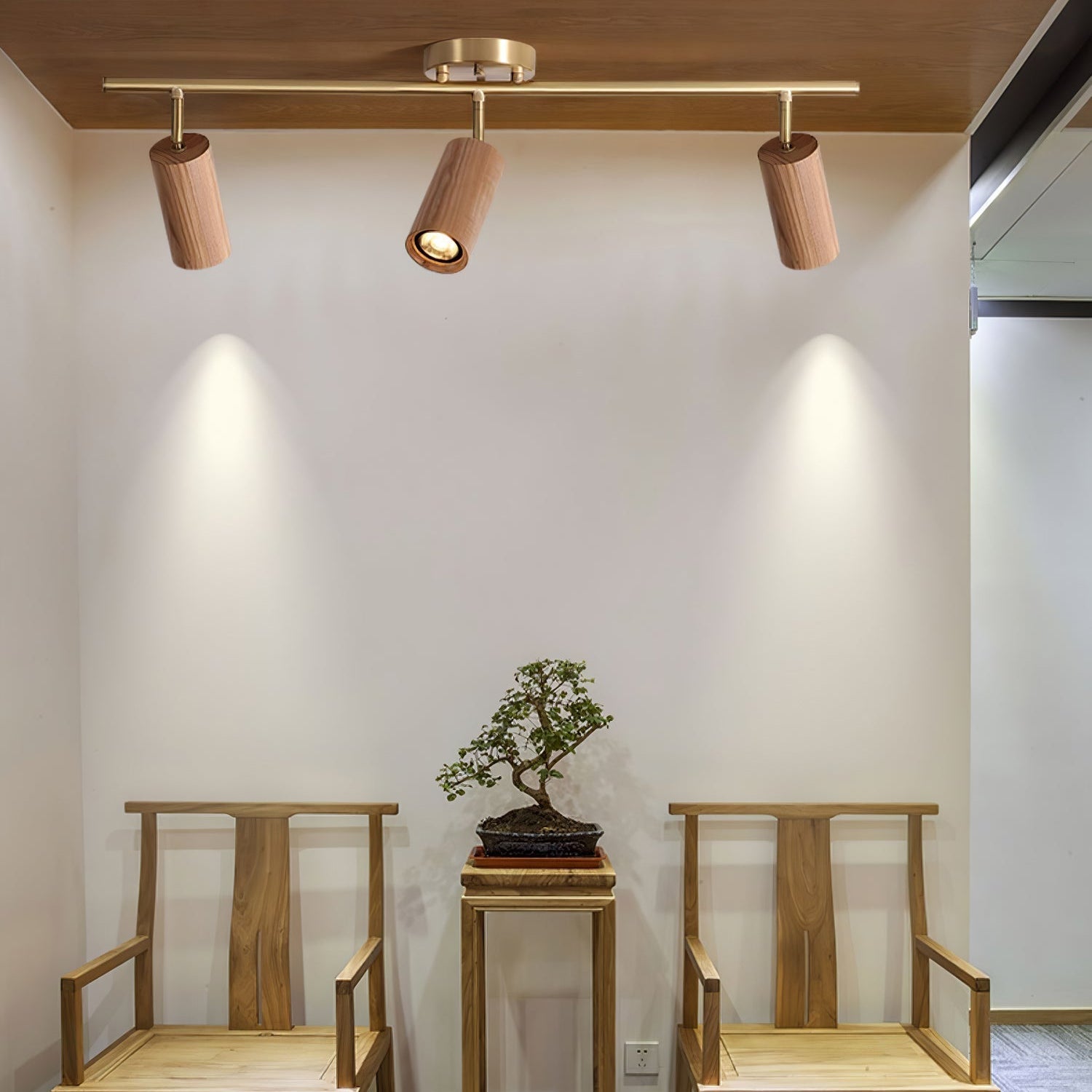 Usolila Modern Minimalist Wood Ceiling Light