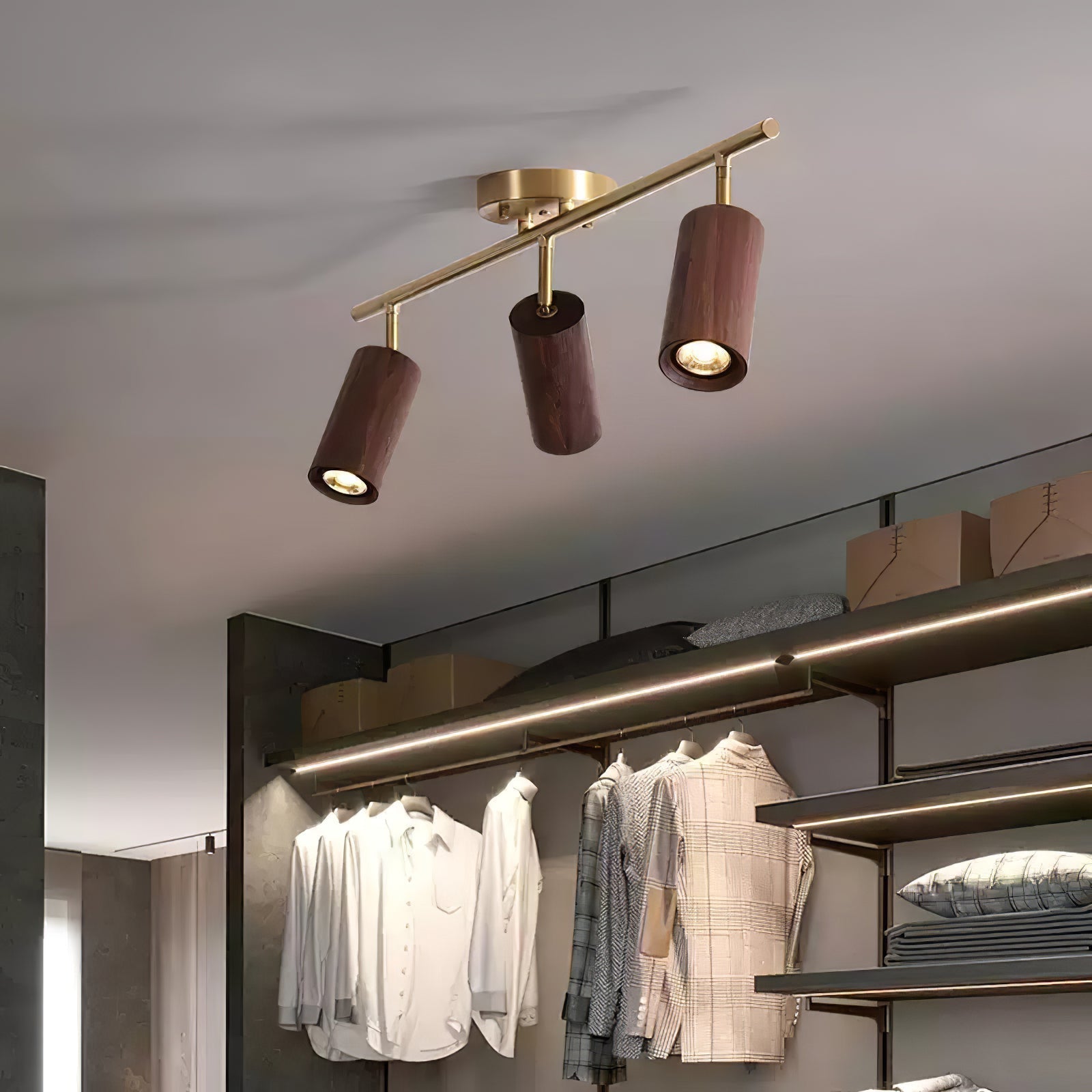 Usolila Modern Minimalist Wood Ceiling Light