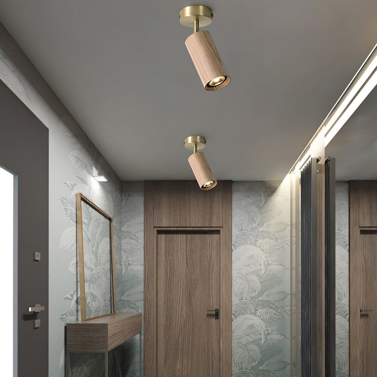 Usolila Modern Minimalist Wood Ceiling Light
