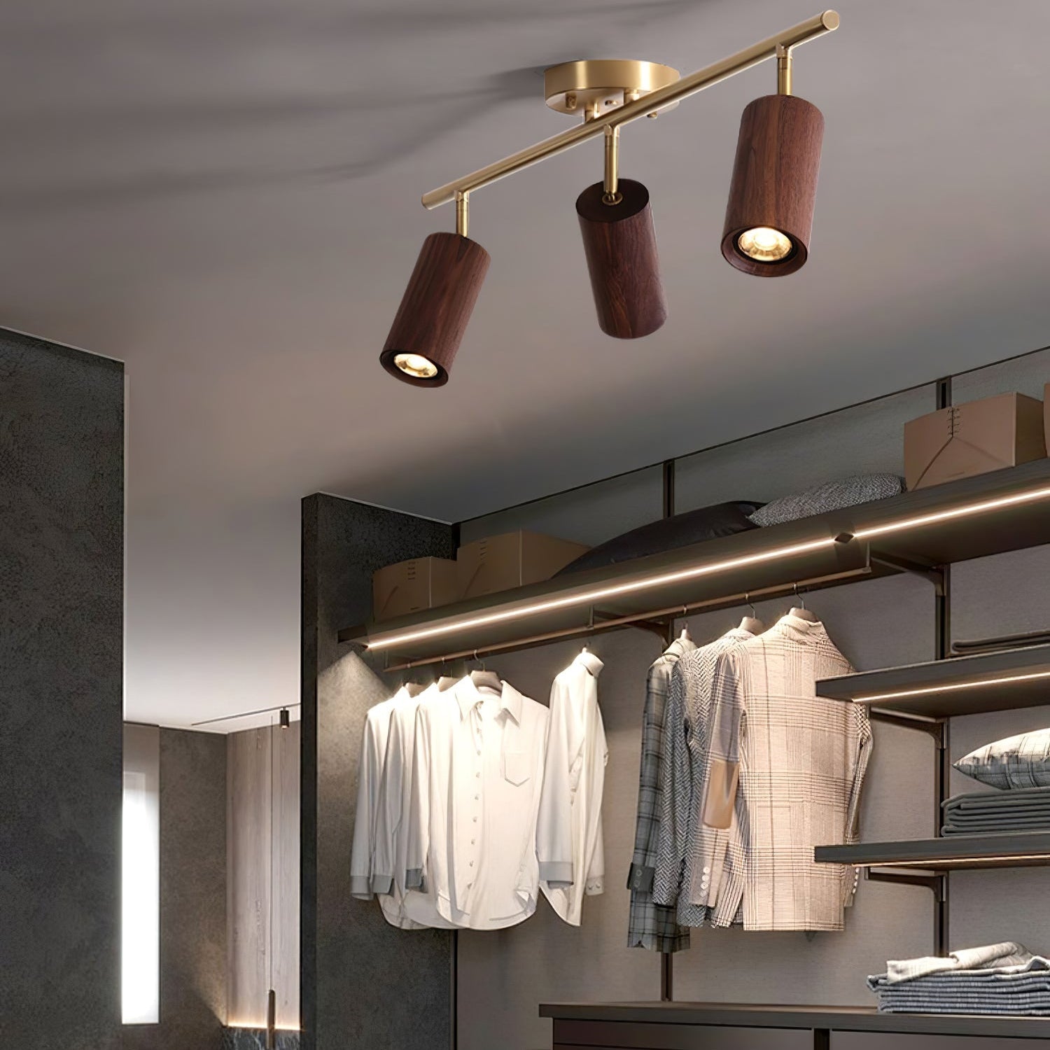 Usolila Modern Minimalist Wood Ceiling Light