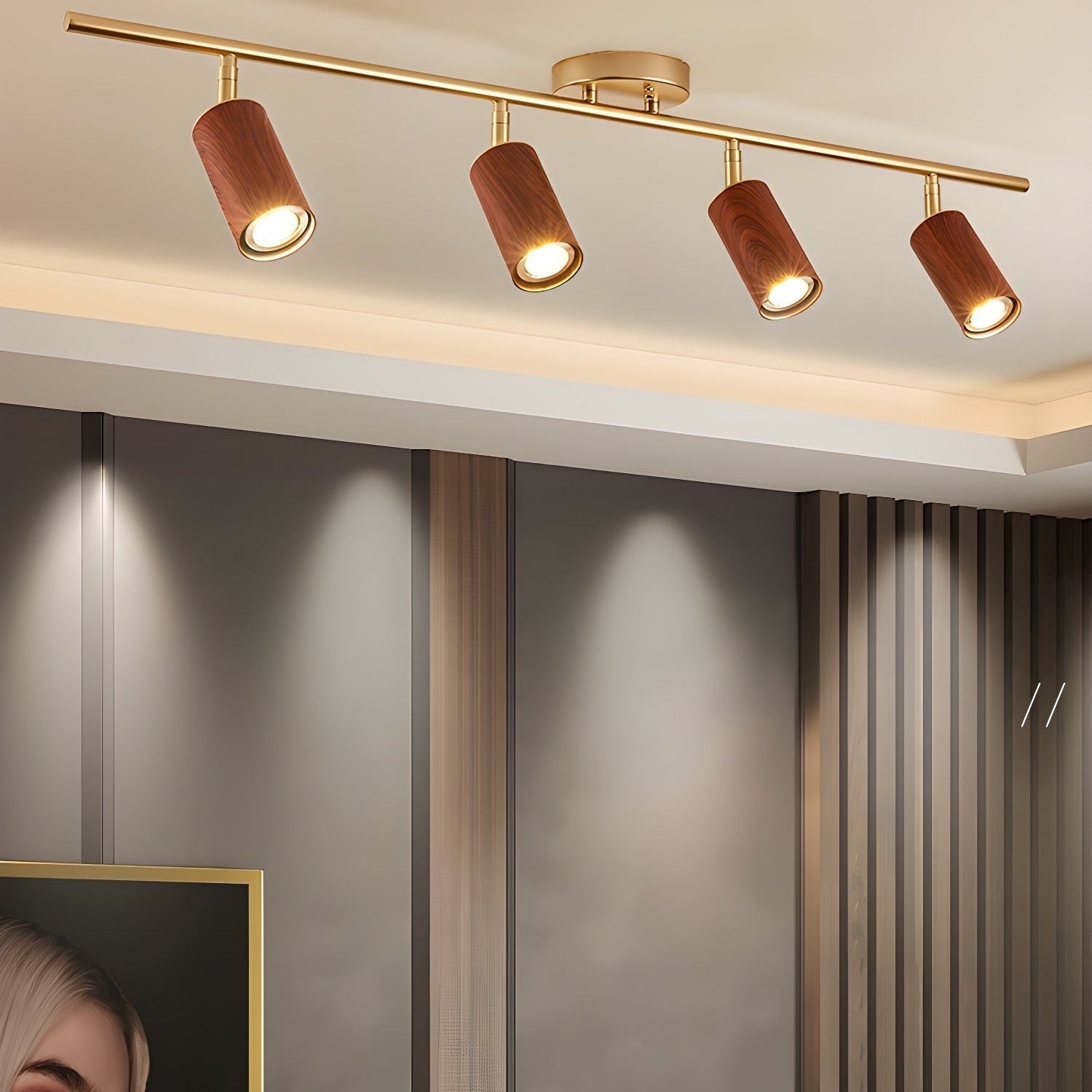 Usolila Modern Minimalist Wood Ceiling Light