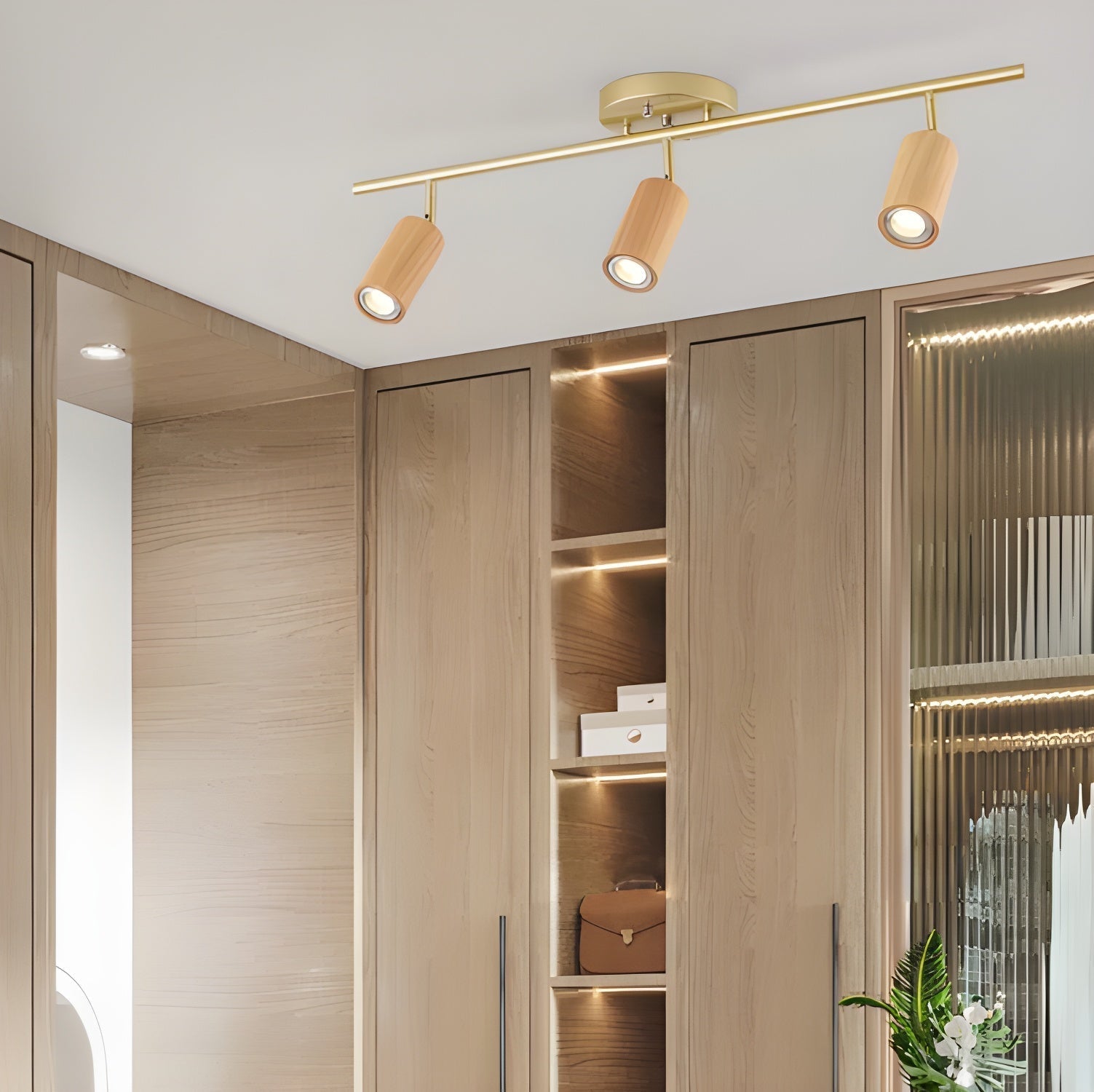 Usolila Modern Minimalist Wood Ceiling Light