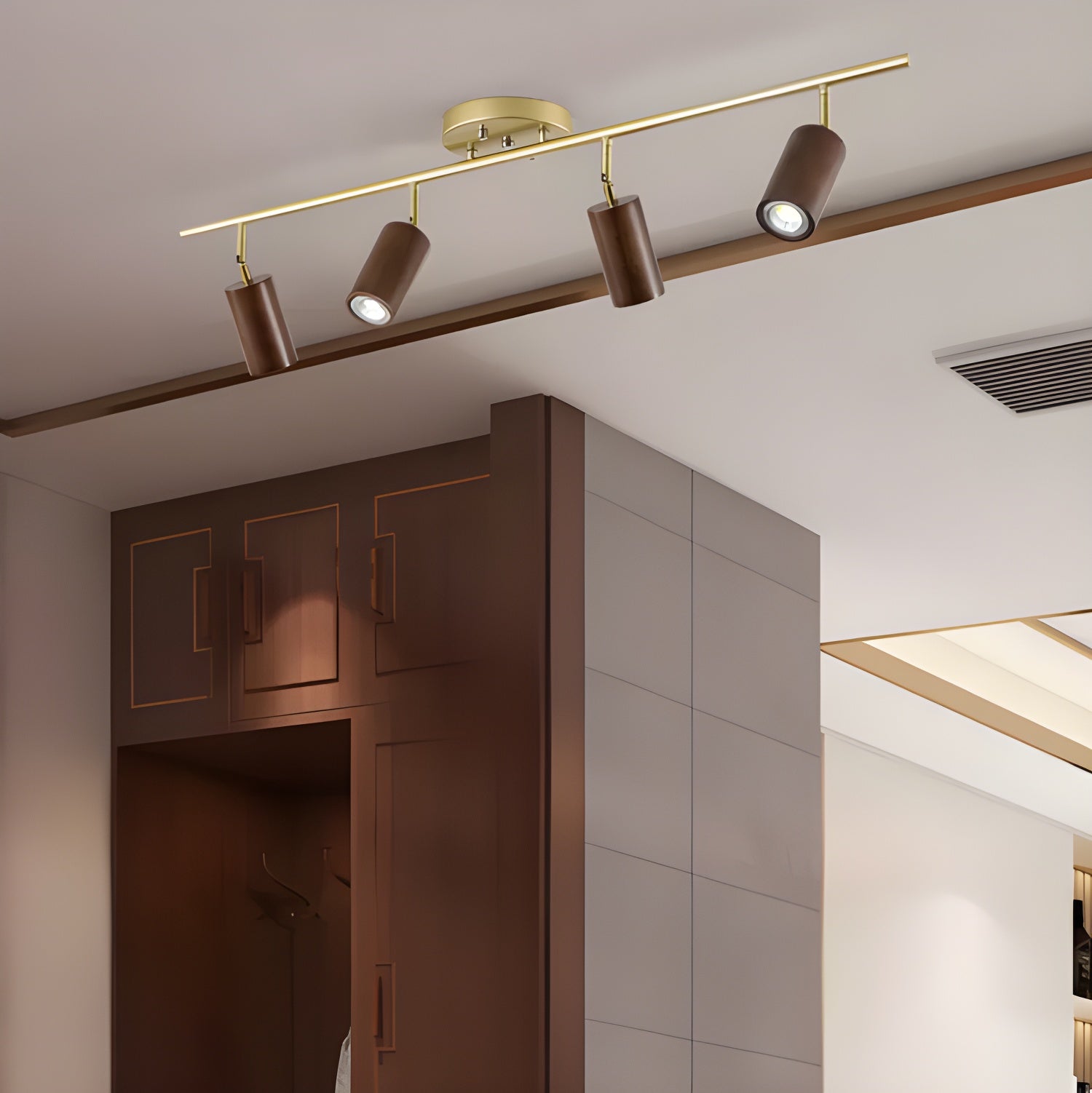 Usolila Modern Minimalist Wood Ceiling Light