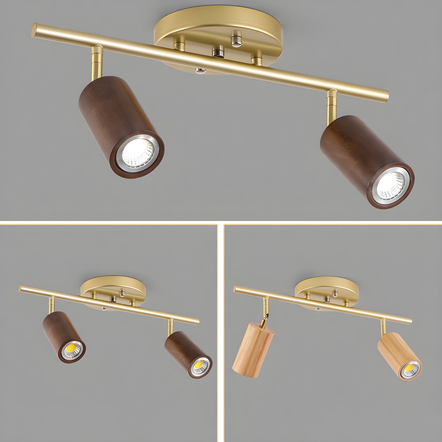 Usolila Modern Minimalist Wood Ceiling Light