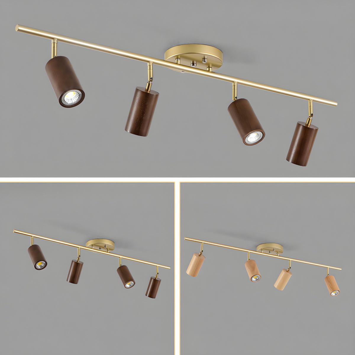 Usolila Modern Minimalist Wood Ceiling Light