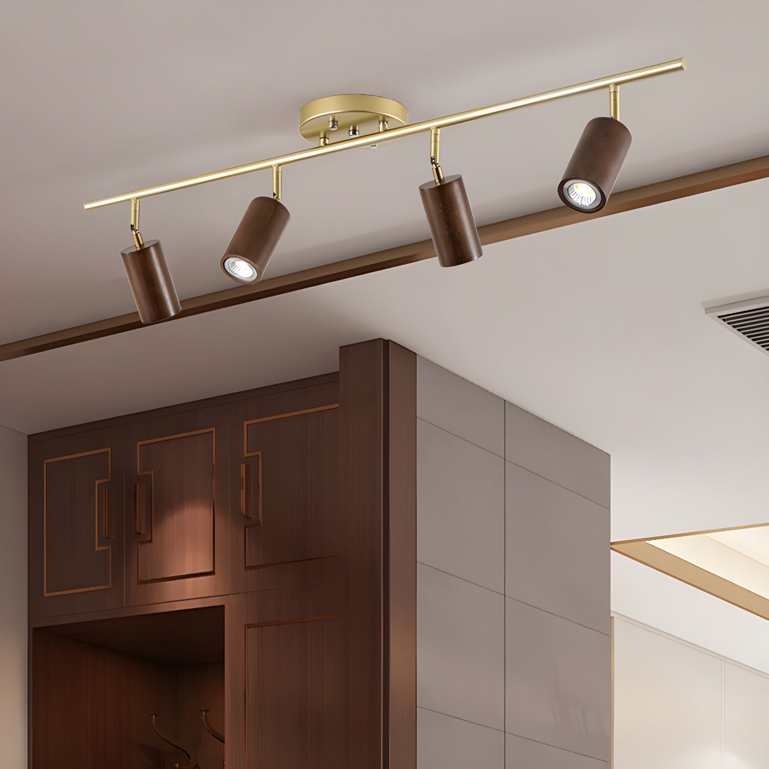 Usolila Modern Minimalist Wood Ceiling Light