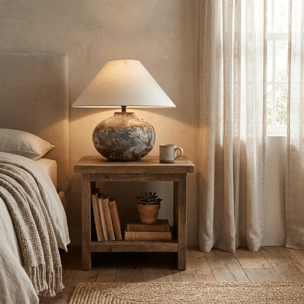 Odrielle Distressed Ceramic Table Lamp