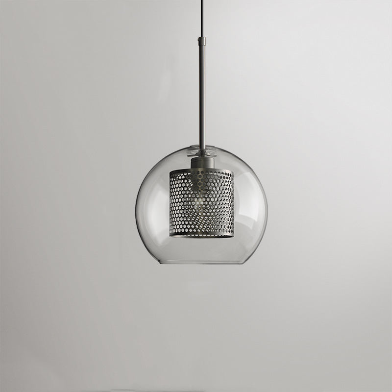 Arisha Golden Pendant Light, /Glass, Globe/Cylindric