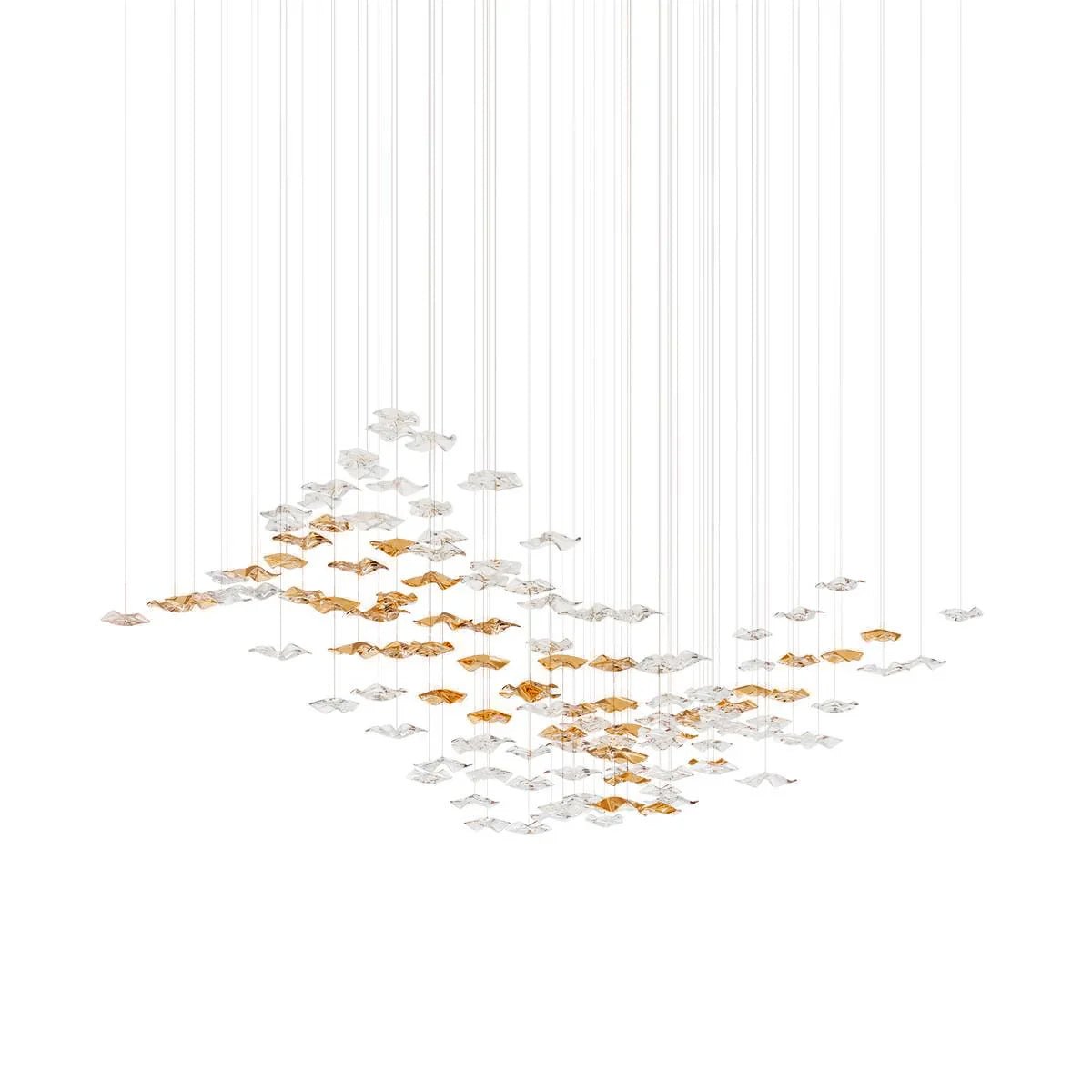 Nephele Crystal Leaf Chandelier