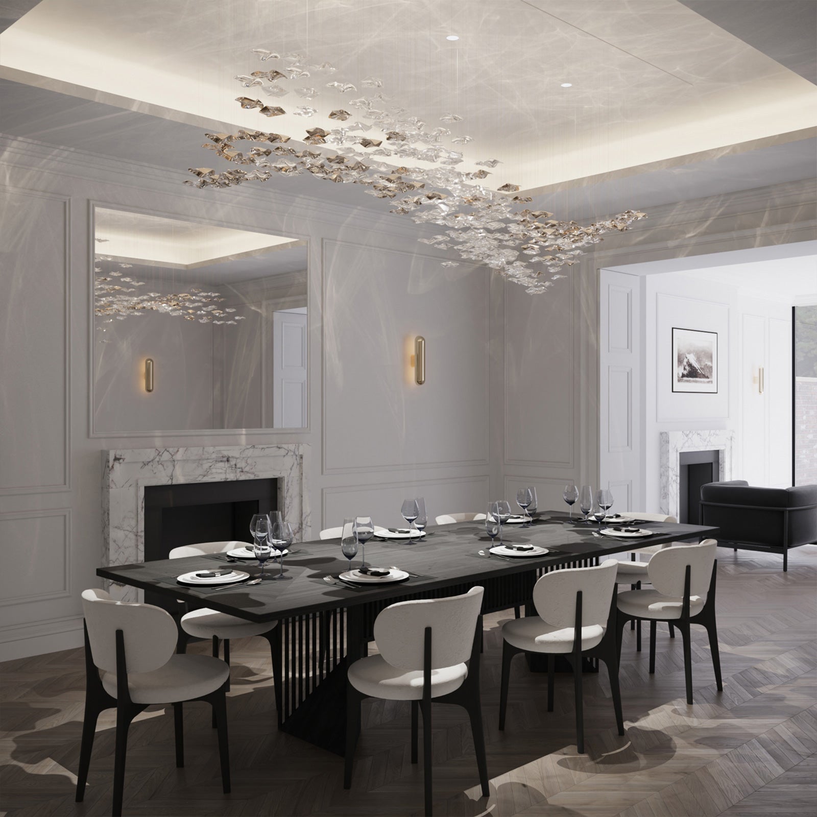 Velaise Luxury Tidal Art Glass Pendants Lamp