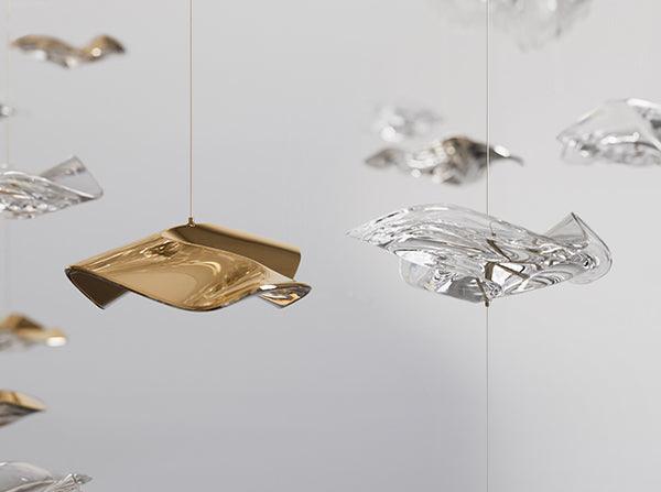 Nephele Crystal Leaf Chandelier