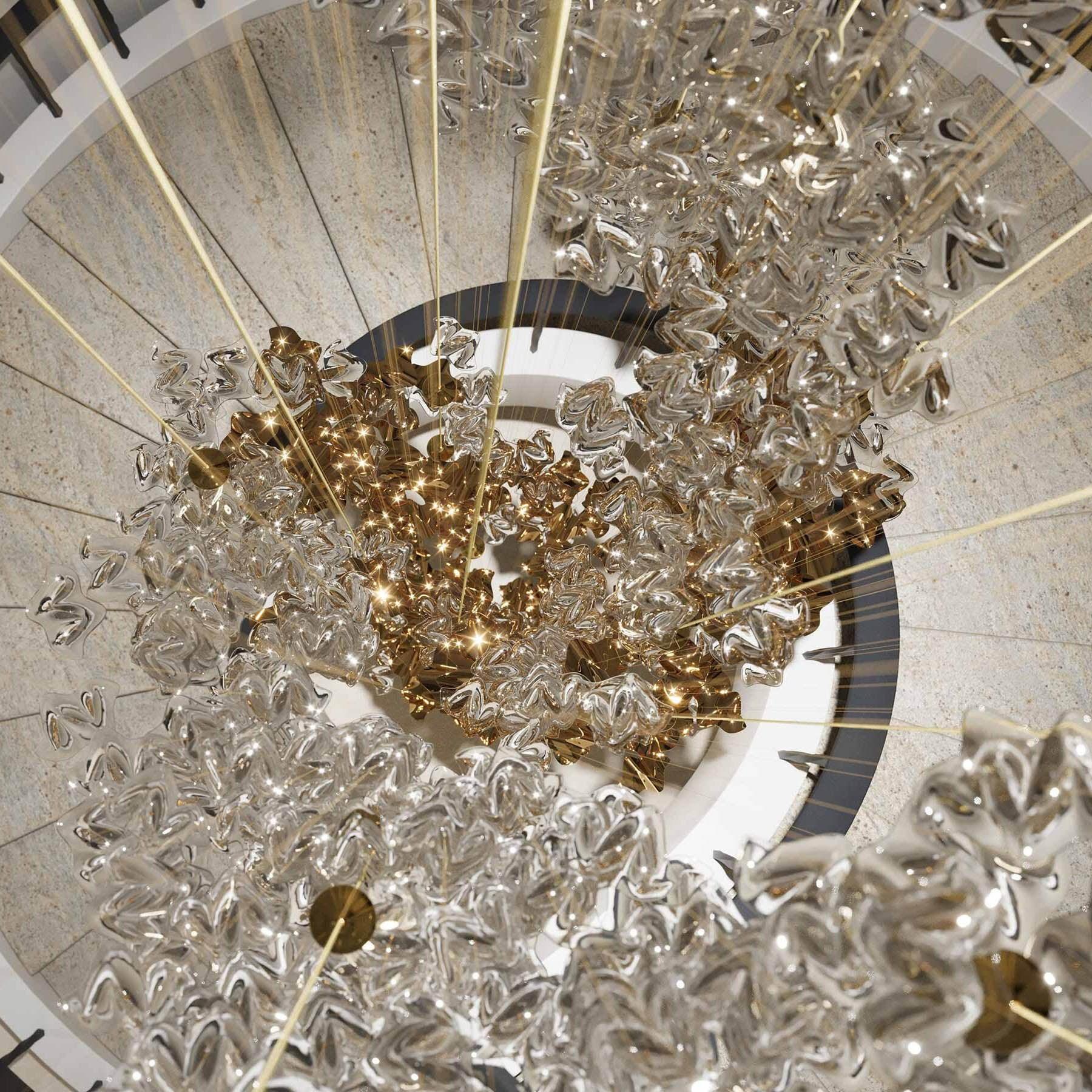 Velaise Luxury Tidal Art Glass Pendants Lamp