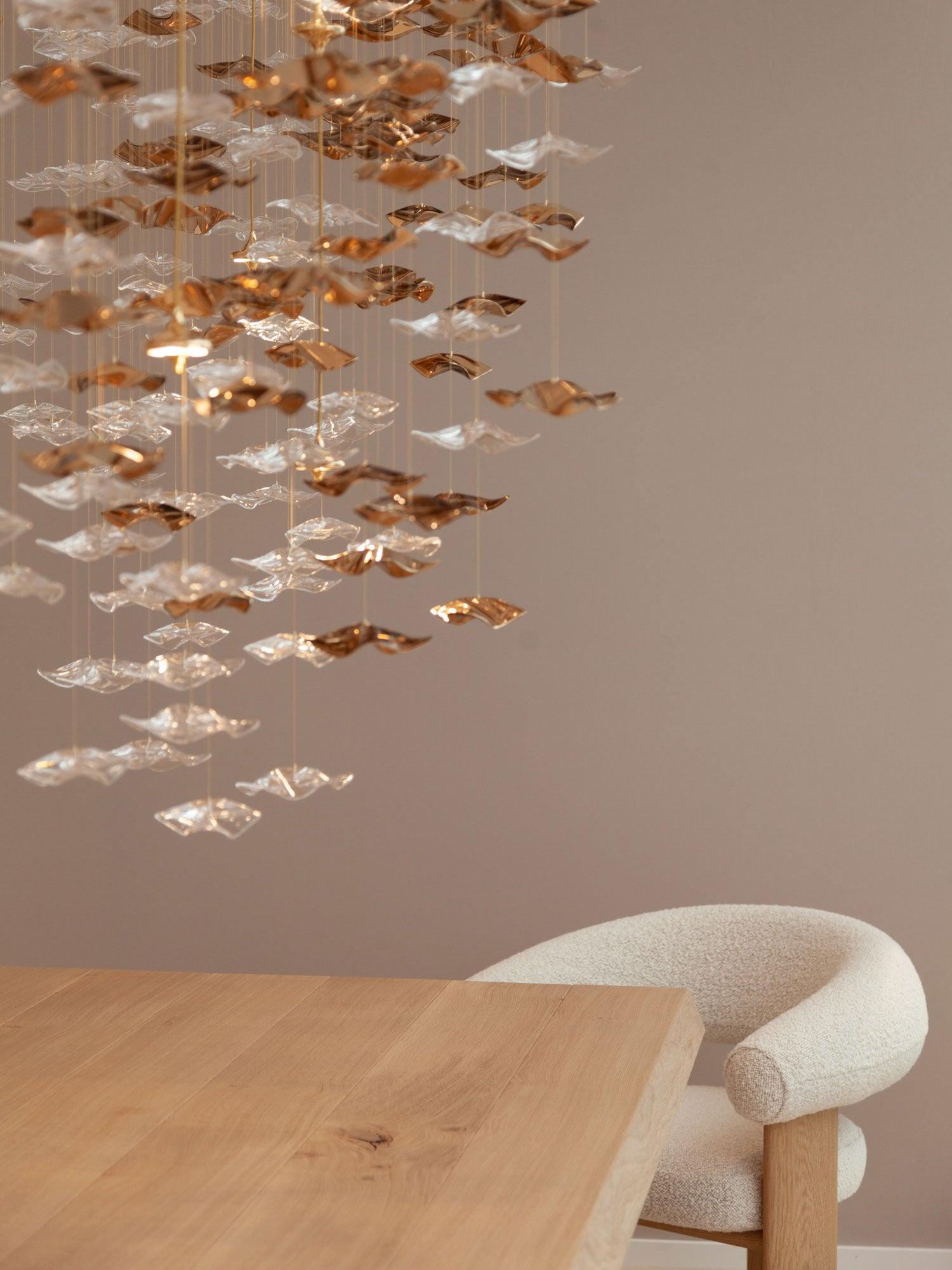 Velaise Luxury Tidal Art Glass Pendants Lamp
