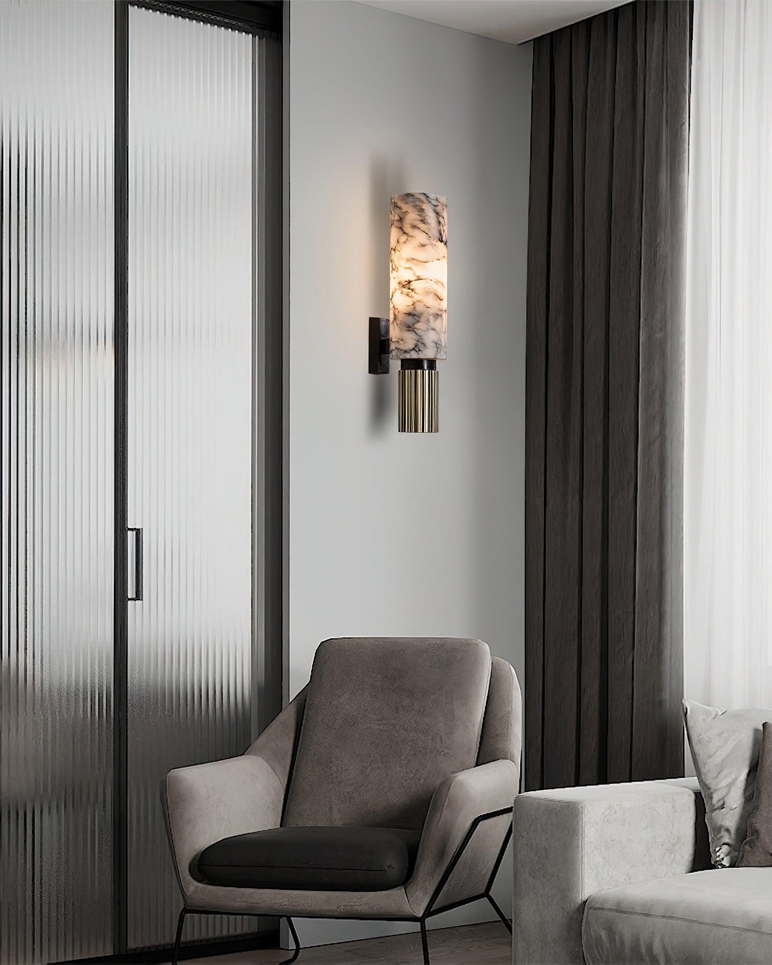 Olnoreth Modern Minimalist Alabaster Wall Lamp