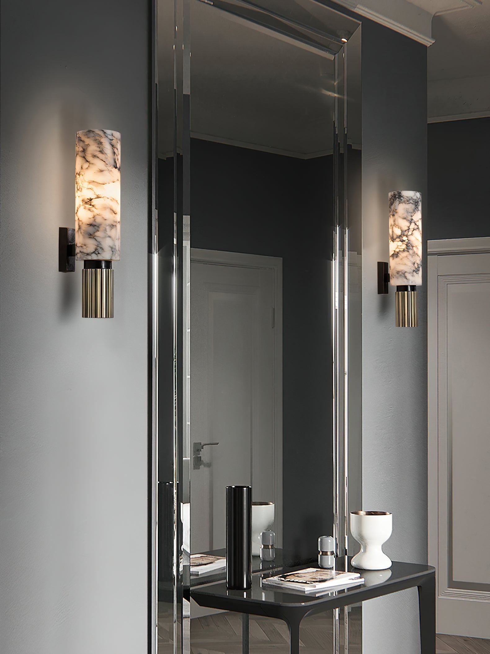 Olnoreth Modern Minimalist Alabaster Wall Lamp