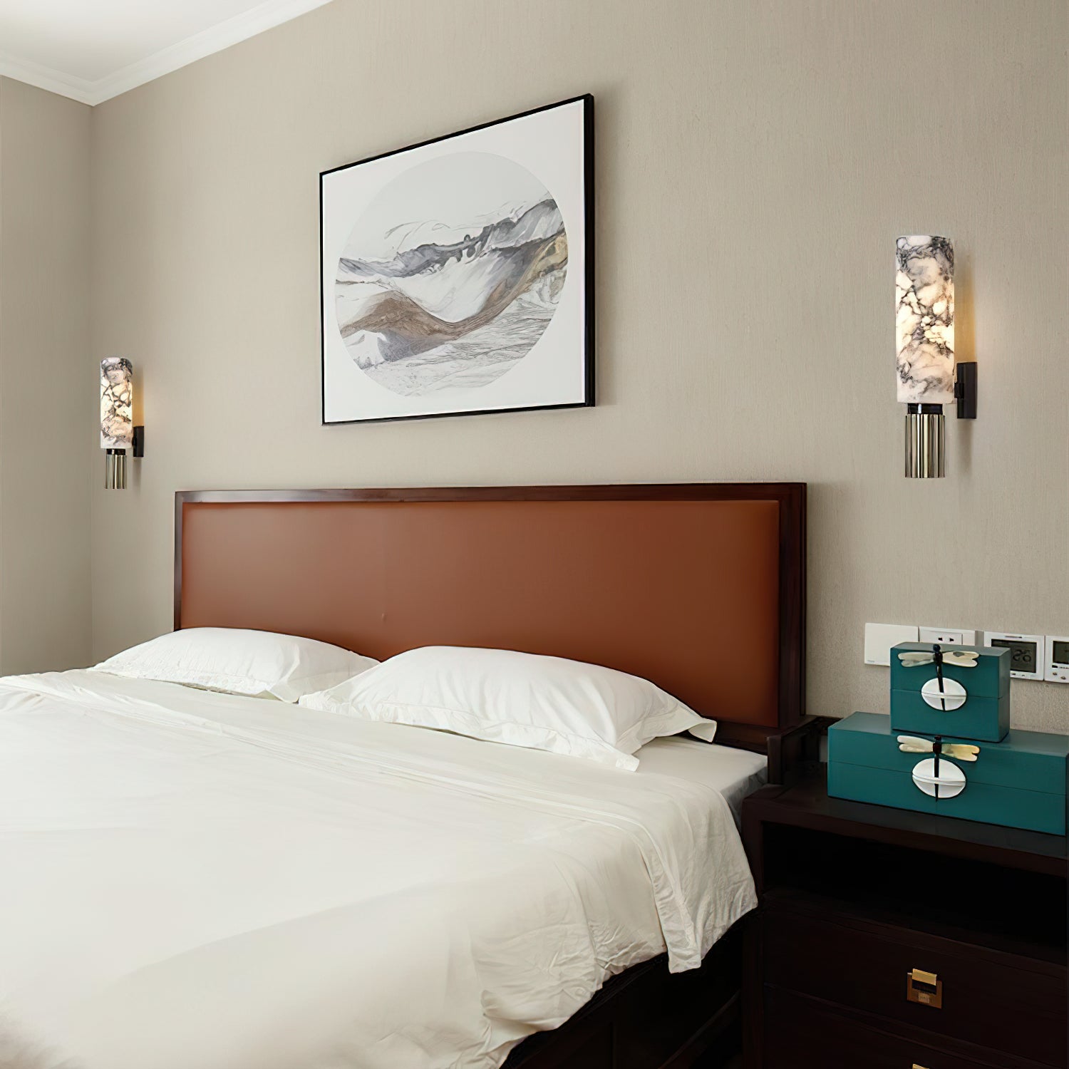 Olnoreth Modern Minimalist Alabaster Wall Lamp