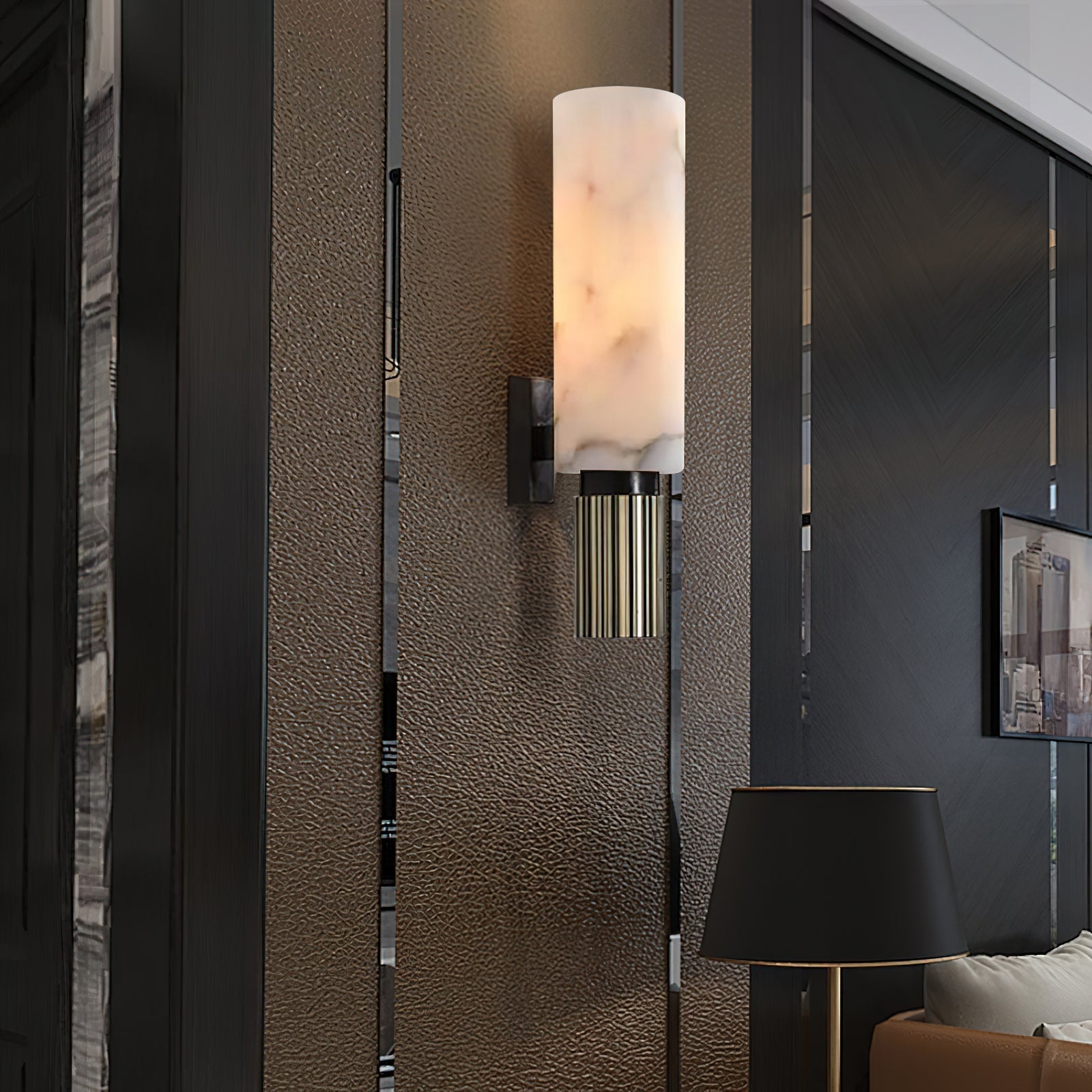 Olnoreth Modern Minimalist Alabaster Wall Lamp