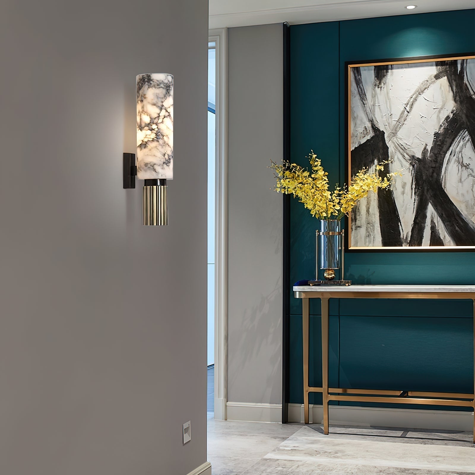 Olnoreth Modern Minimalist Alabaster Wall Lamp