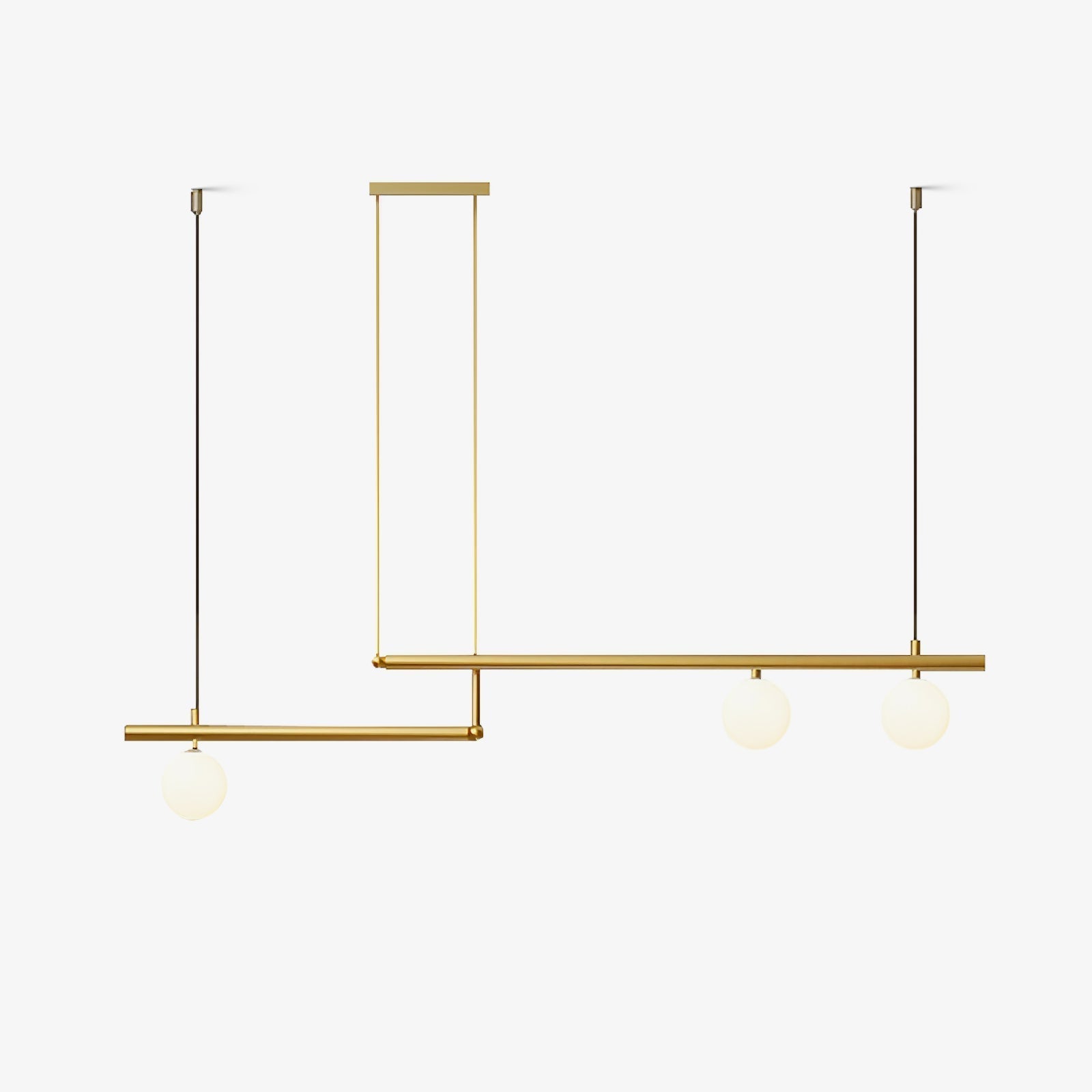 Estix Pendant Lamp Brass Linear Satellite Minimalist