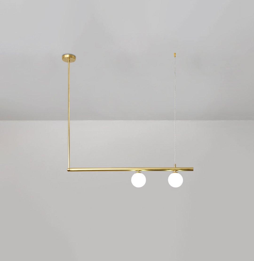 Estix Pendant Lamp Brass Linear Satellite Minimalist