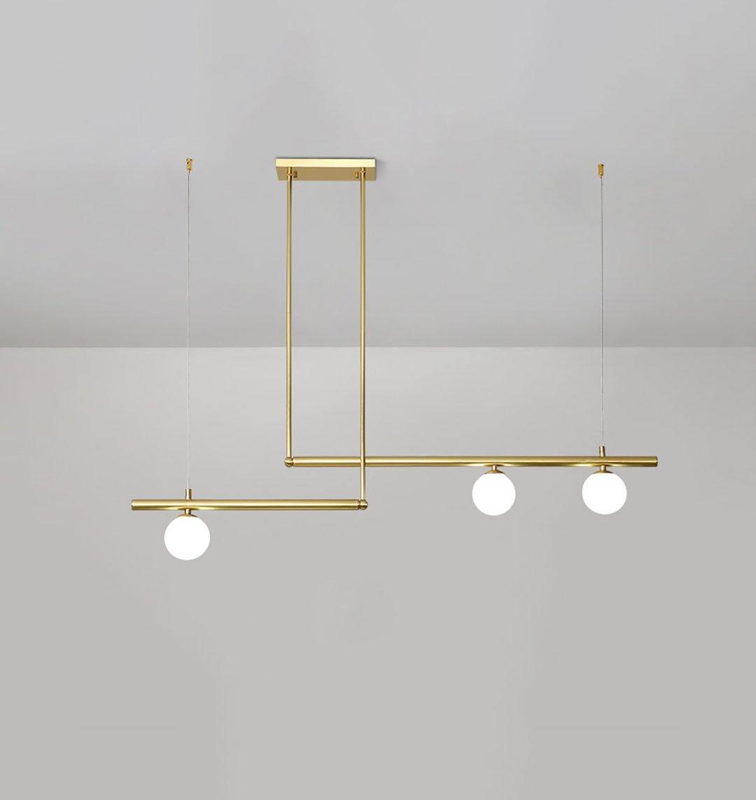 Estix Pendant Lamp Brass Linear Satellite Minimalist