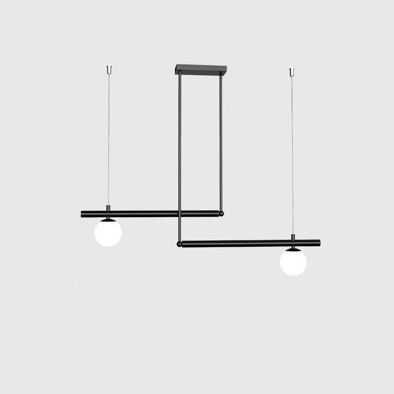 Estix Pendant Lamp Brass Linear Satellite Minimalist
