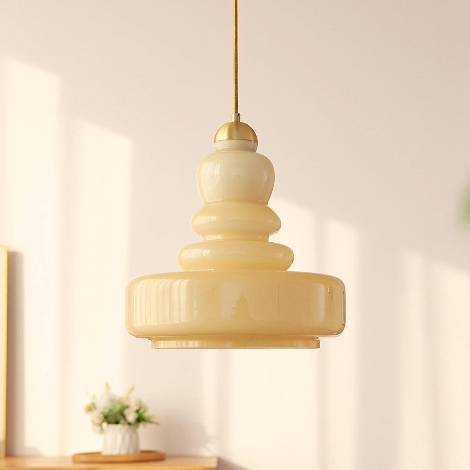 Eiraenne Pendant Lamp Schoolhouse Glass Layers for Living Room