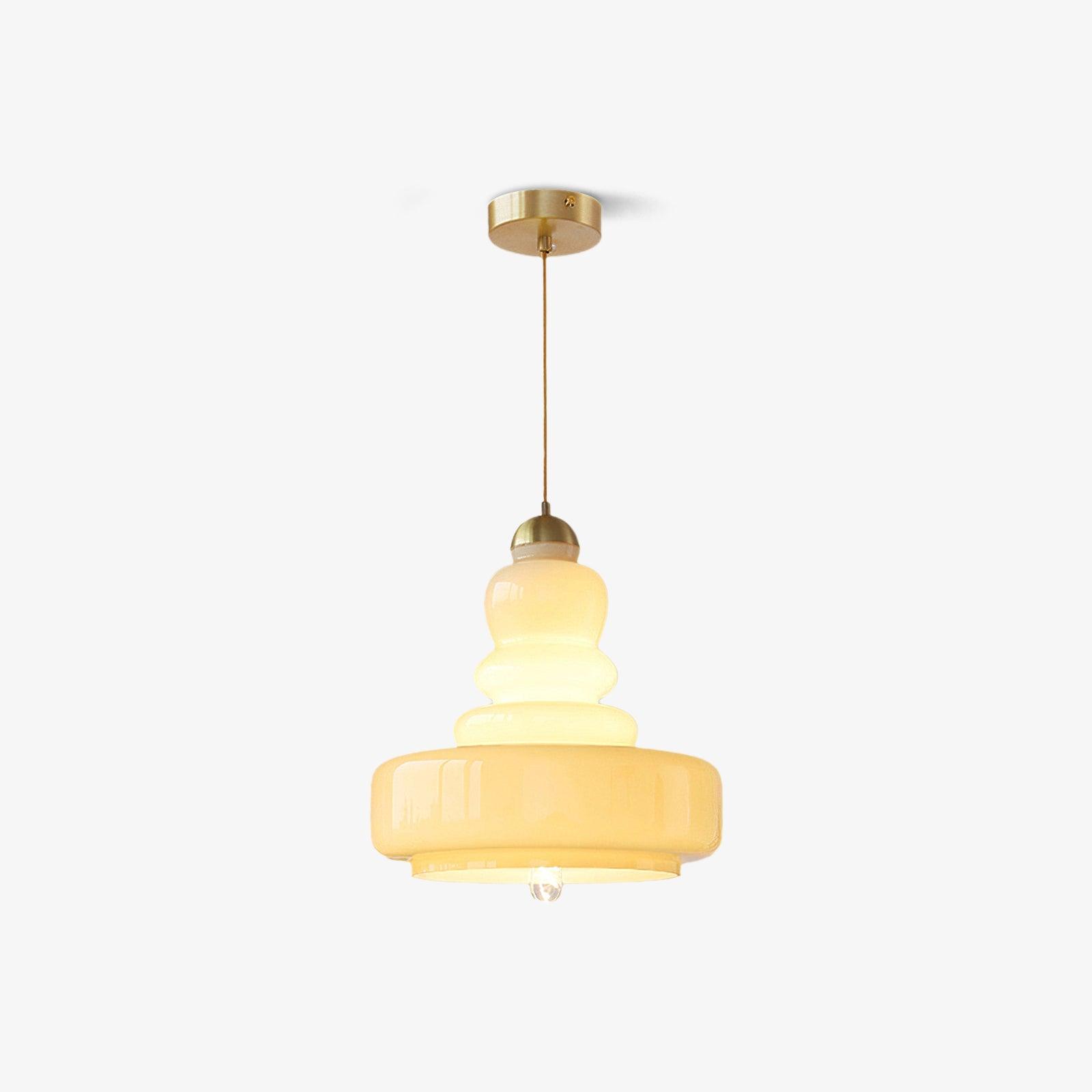 Eiraenne Pendant Lamp Schoolhouse Glass Layers for Living Room