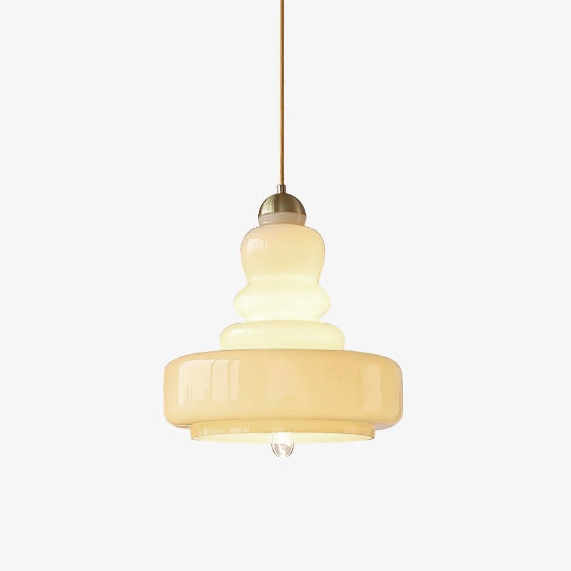 Eiraenne Pendant Lamp Schoolhouse Glass Layers for Living Room