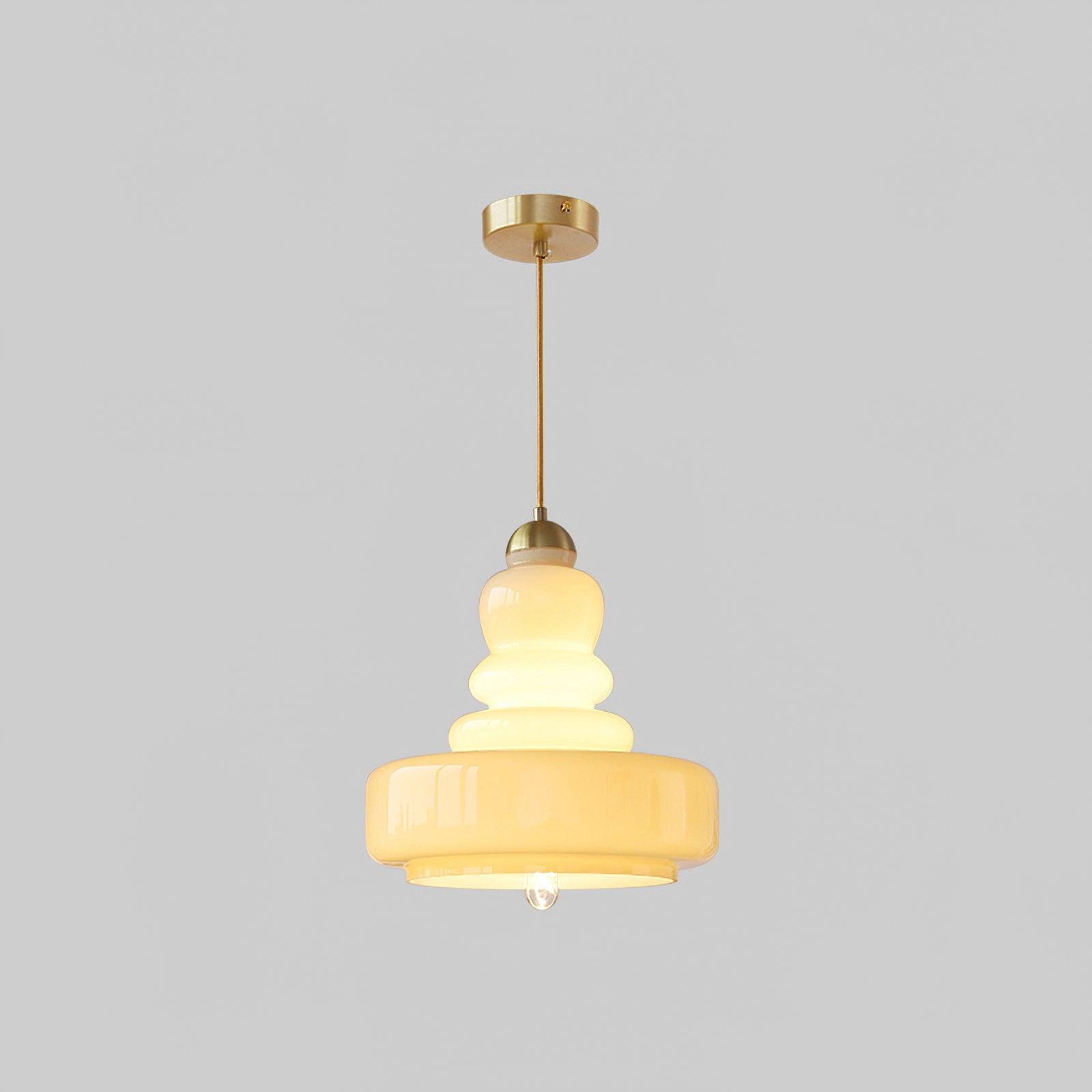 Eiraenne Pendant Lamp Schoolhouse Glass Layers for Living Room