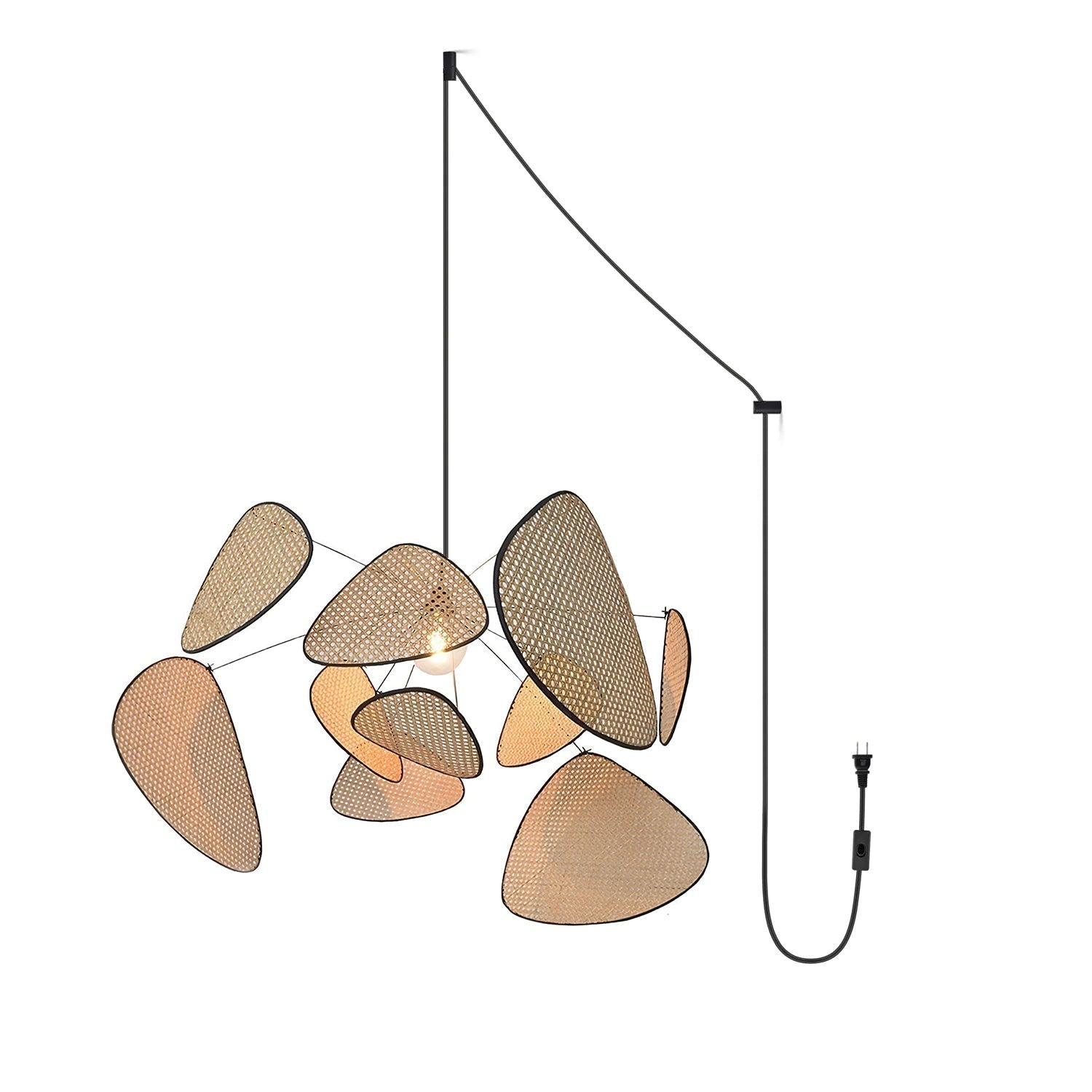 Ariinora Pendant Light Rattan Swag Industrial