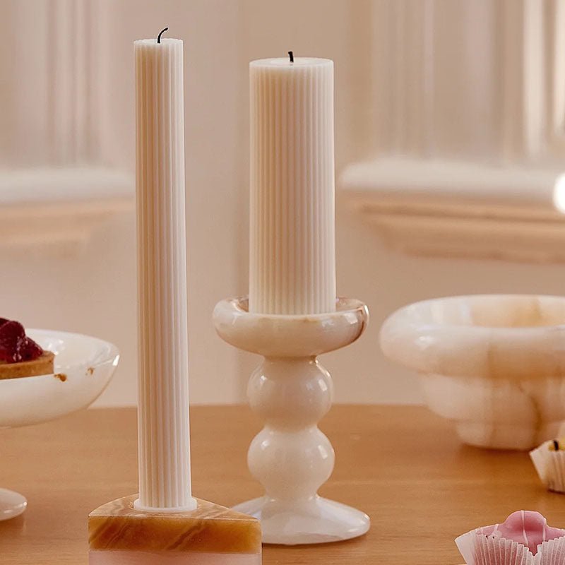 Totem jade Candle Holder