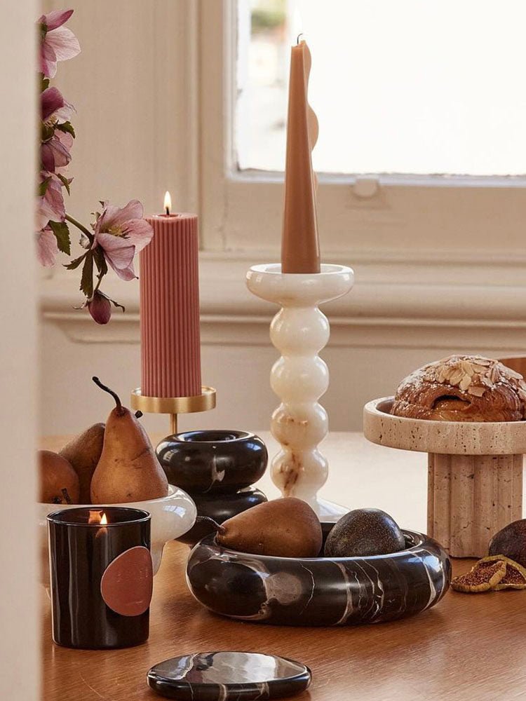 Totem jade Candle Holder