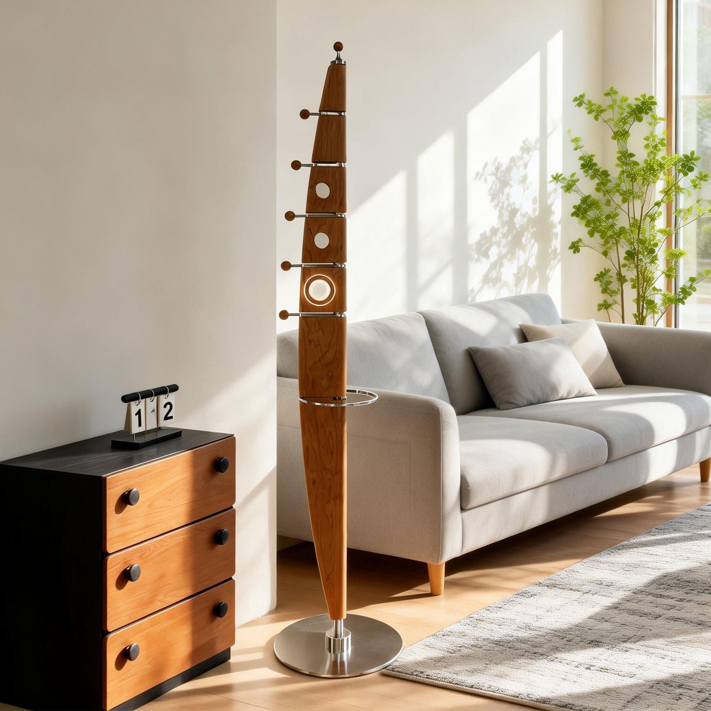 Sculptural Wood Coat Tree