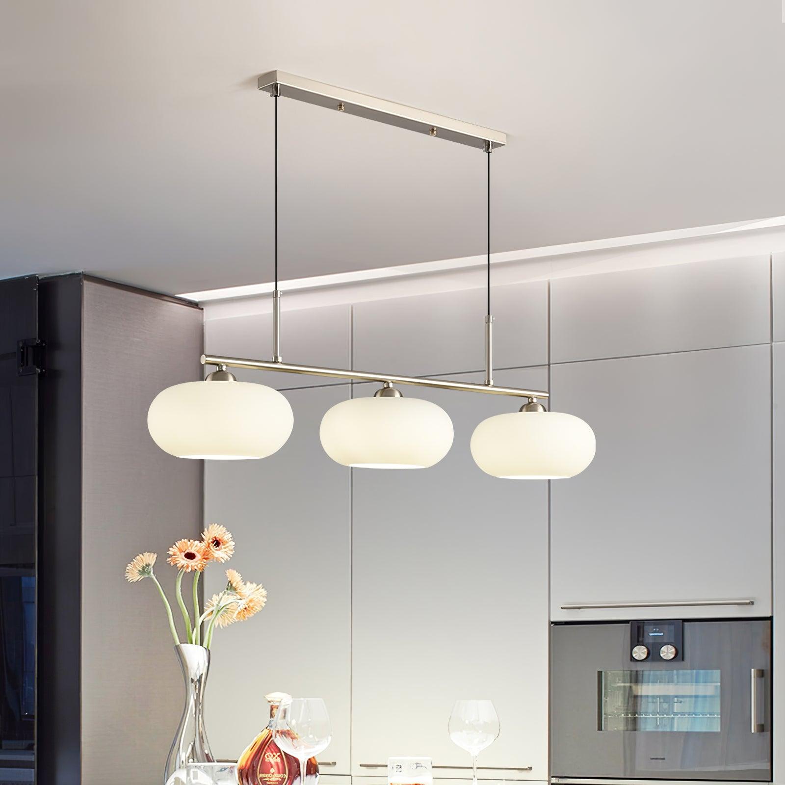 Lustra Pendant Lamp 3-Light Globe Shaped Linear - Neutral Decor
