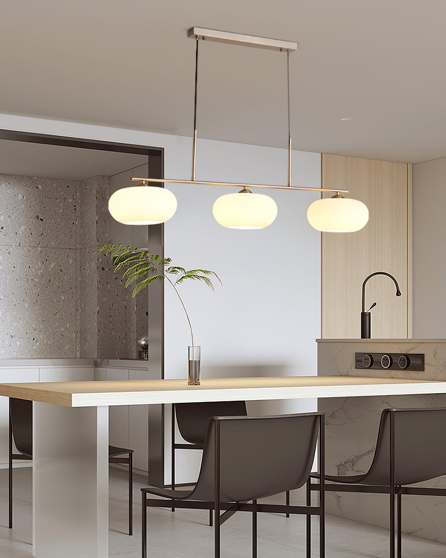 Lustra Pendant Lamp 3-Light Globe Shaped Linear - Neutral Decor