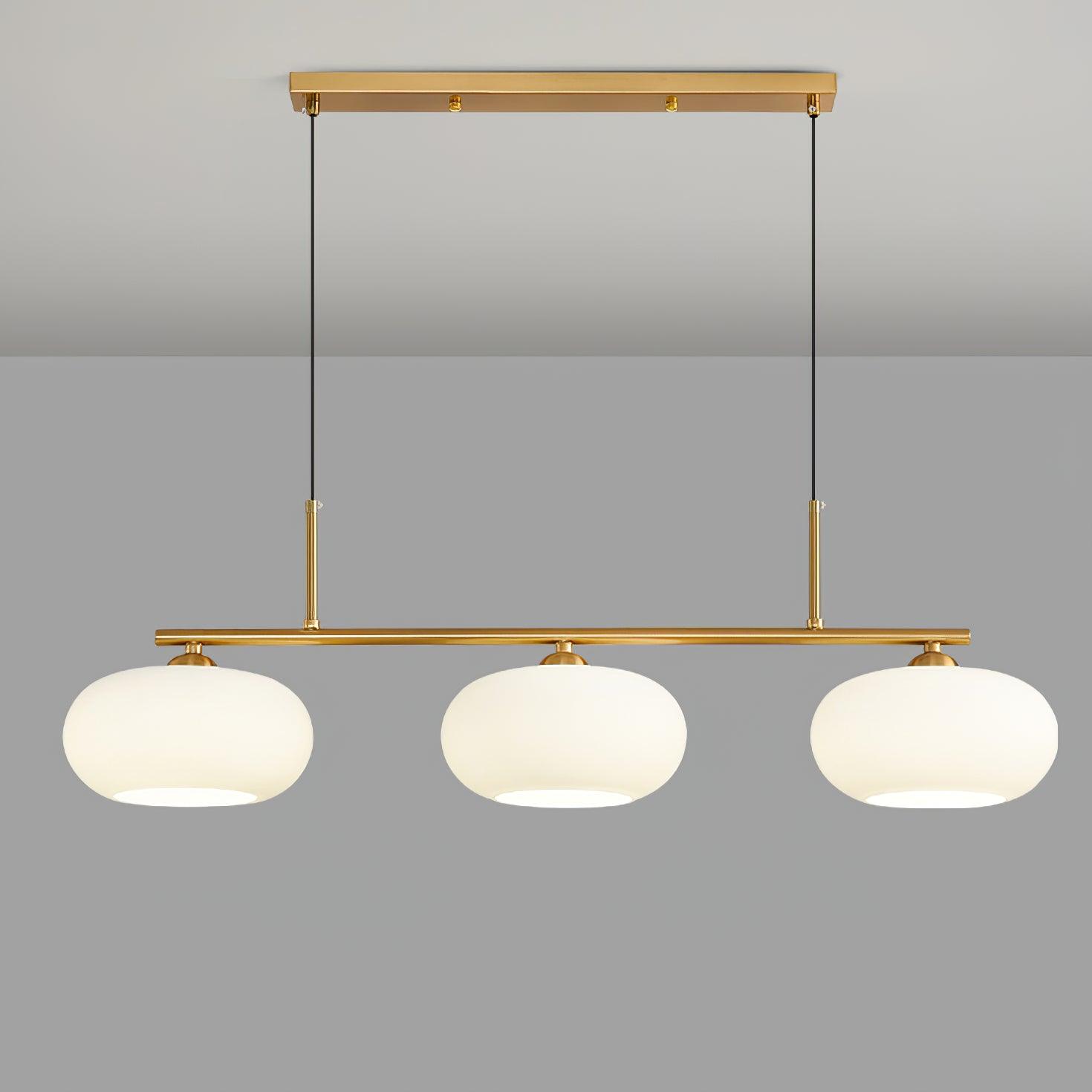 Lustra Pendant Lamp 3-Light Globe Shaped Linear - Neutral Decor