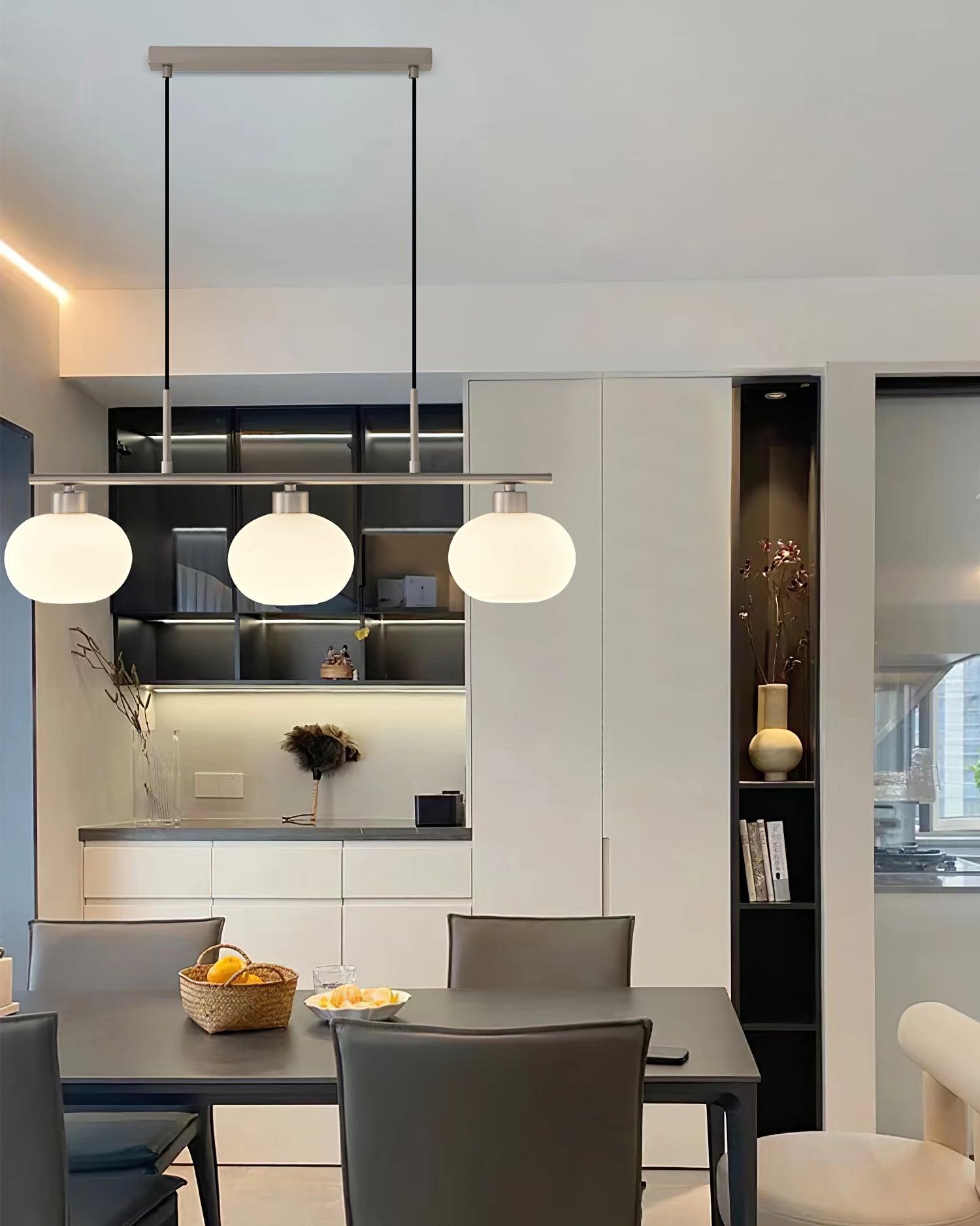Lustra Pendant Lamp 3-Light Globe Shaped Linear - Neutral Decor