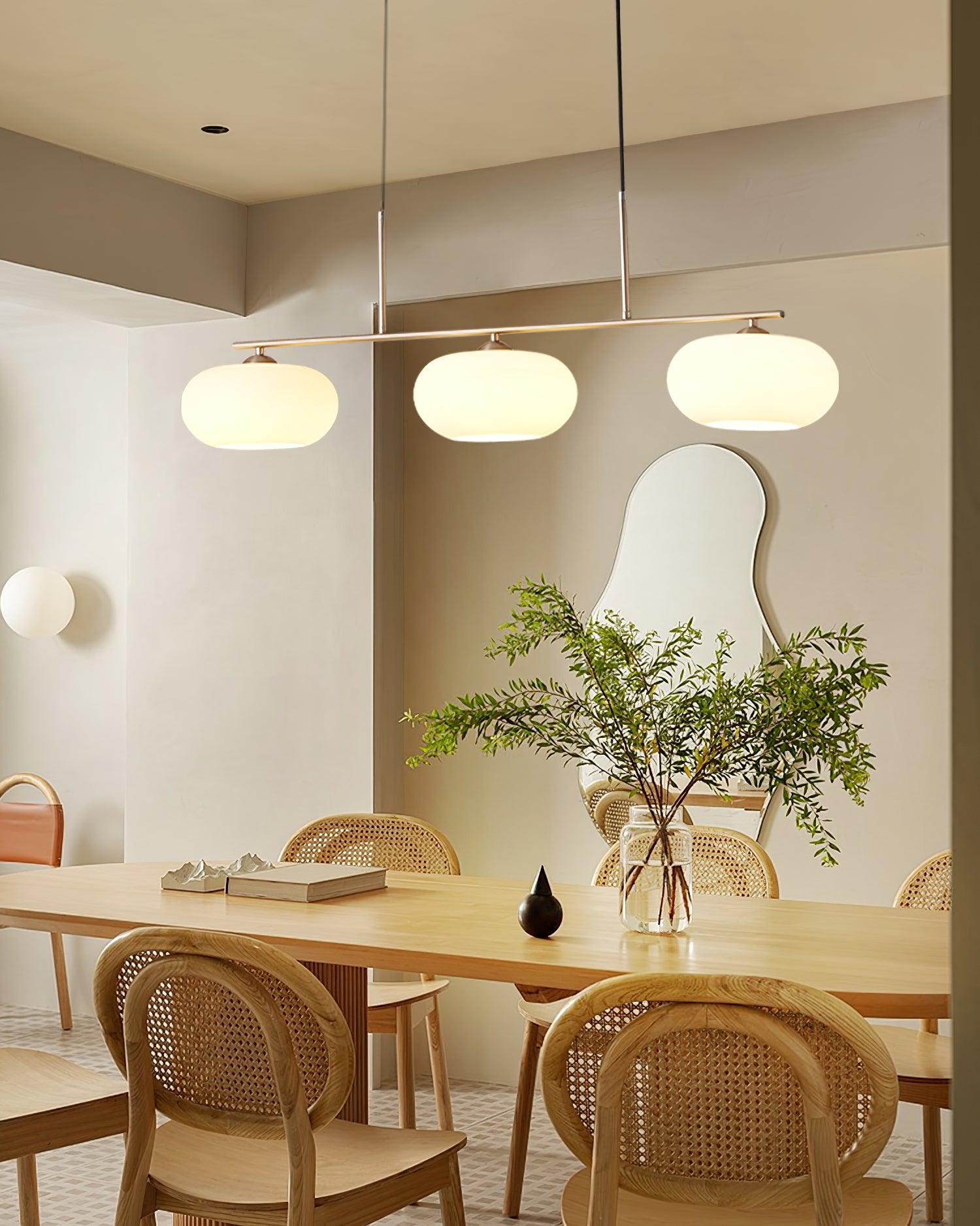 Lustra Pendant Lamp 3-Light Globe Shaped Linear - Neutral Decor